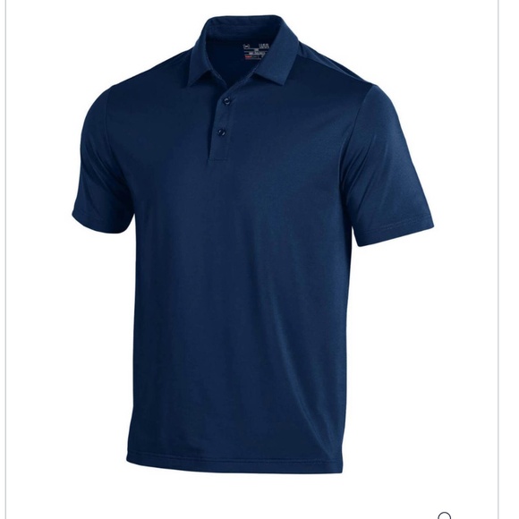Mens Under Armour Midnight Navy Polo, Size Large - Picture 1 of 3